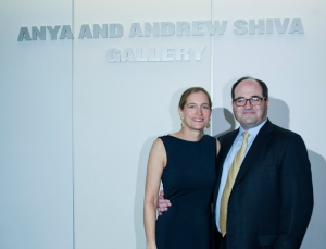 Anya and Andrew Shiva at the opening of the Anya and Andrew Shiva Gallery.